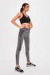 Gray Seamless Jacquard Sports Leggings