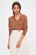 Brown Floral Pattern Shirt