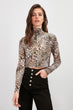 Leopard Pattern Knitted Blouse