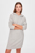 Gray Hooded Knitted Dress