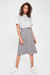 Gray Eyelash Pilise Knitted Skirt