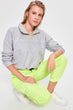 Neon Zipper Detail Knitted Sweatshirt