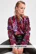 Multicolour Sleeve Detail Flower Pattern Blouse