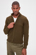 Male Zipper Half Turtleneck Sweater Cardigan