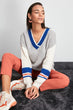 V-Neck Knitwear Sweater