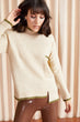 Women 'S Cut-Outs Pocket Detail Asymmetric Cut Sweater