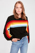 Black Sleeve and Body Stripe Knitwear Sweater