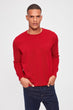 Red Men Cycling Neck Textured Cotton Sweater