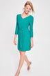 Emerald green Belted Dress