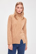 Camel Asymmetric Knitwear Sweater