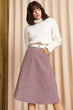 Women Zipper Pockets Cachet Circular Skirt