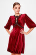 Burgundy Accessory Detailed Dress
