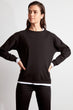 Woven Detailed Knitted Sweatshirt