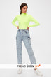 Blue Cargo Pockets High Mom Jeans