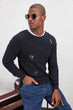 Men Oversize Torn Detailed Knitwear Sweater New