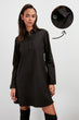 Shirt Collar Knitted Dress