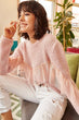 Women Fronting Tulle Garnili Knitwear Sweater