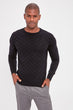 Navy Blue Men 'S Pattern Knitwear Sweater