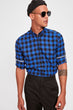 Male Plaid Lumberjack Slim Fit Shirt New