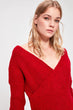 Red Double Breasted Sweater Sweater