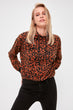 Leopard Pattern Knitted Sweatshirt