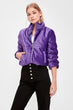 Purple Zipper It Should Cover Velvet Inflatable Crop coats