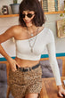 Women White One Shoulder Camisole Blouse