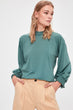 Mint Gipe Detailed Knitted Blouse