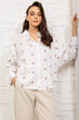 Women Embossed Polka Dot Woven Shirt