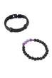 Men 'Natural Stone and Leather Hook Bijouterie Bracelet