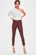 Burgundy Normal Waist Jegging Jeans