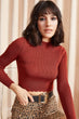 Women Skirt Frilled Waist Top Knitwear Sweater