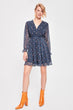 Navy Blue Print Dress