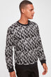 Black Men 'S Cycling Collar Long Sleeve Striped New Sweater
