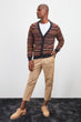 Male Jacquard Cardigan New