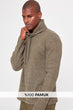 Men Funnel Collar Textured Long Sleeve New Sweatshirt