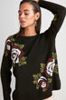 Flower Pattern Knitwear Sweater