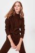 Brown Braid Detailed Knitwear Sweater
