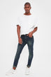 Navy Blue Men Harrow Skinny Jeans