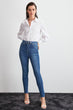 Belt Detail High Waist Skinny Jeans