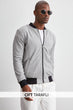 Men Crew Neck Long Sleeve Front Zipper Pockets Cardigan
