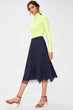 Navy Blue Tulle Knitted Skirt