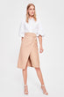 Cream Belt Detail Skirt