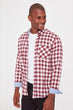 Male Plaid Slim Fit Shirt New