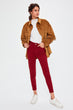 Burgundy High Waist Skinny Jeans