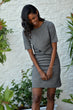 Women Herringbone Patterned Dress