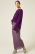 Knitted Skirt Woman Purple