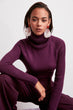 WOMEN-Purple Turtleneck Sweater Sweater