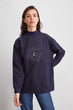 Embroidered Boyfriend Knitted Sweatshirt