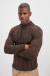 Male Hair Braided Turtleneck Sweater Sweater New